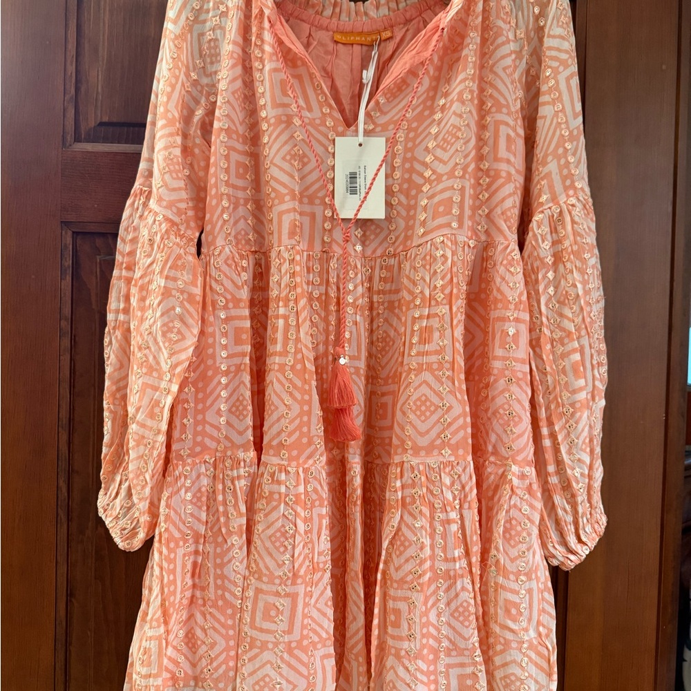 Oliphant Balloon Sleeve Bali Pink dress